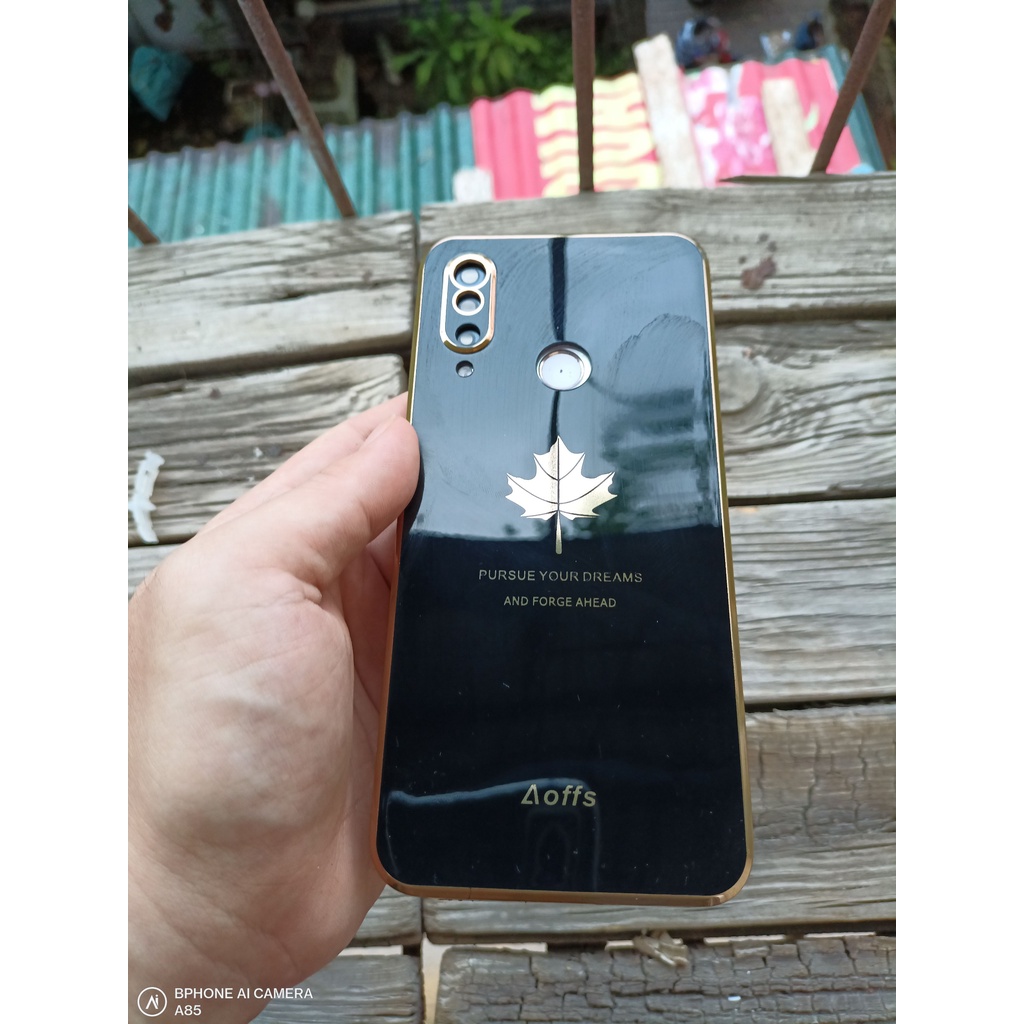 Ốp Viền vuông gương Lá vàng Bphone A40 A50 A60 Vsmart Joy 3 Aris pro Joy 4 Live 4