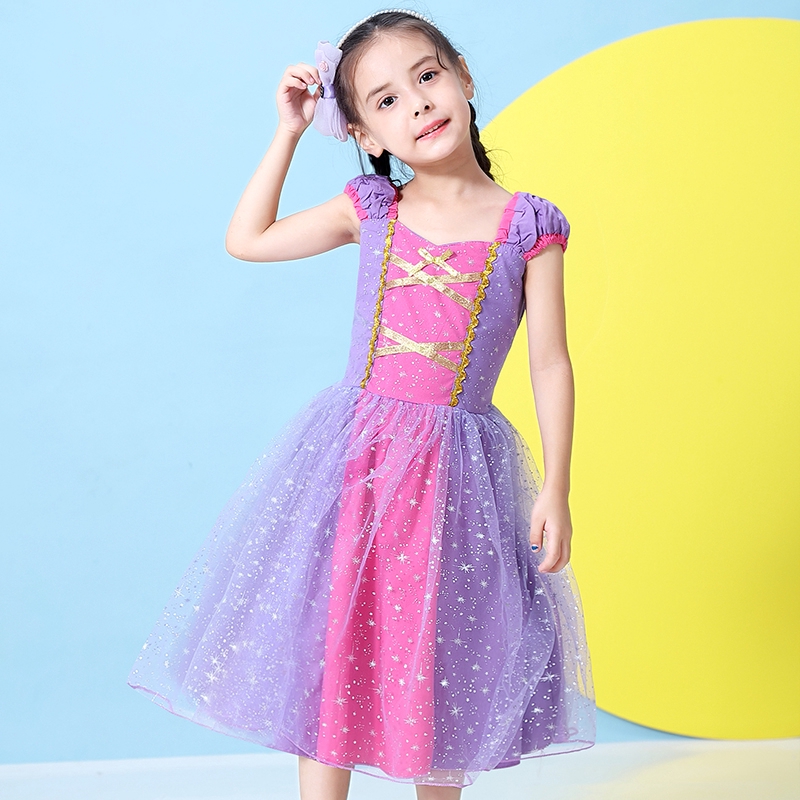 Đầm xòe Tutu màu tím phong cách công chúa thời trang cho bé