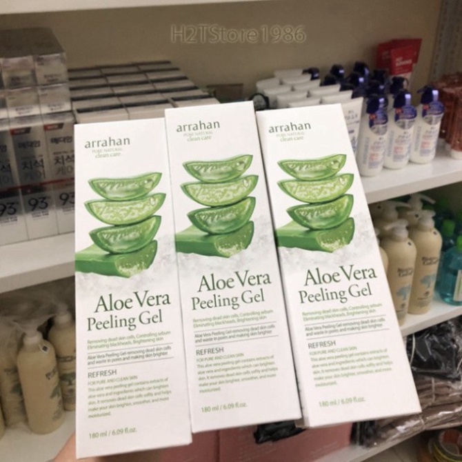 CHÍNH HÃNG -  Tẩy tế bào chết lô hội Arrahan Aloe Vera Peeling Gel 180ml - HÀN QUỐC