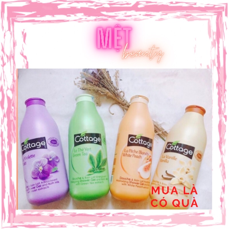 🔰 [GIÁ TỐT] 🔰SỮA TẮM COTTAGE 750ML MỀM MỊN DA, DƯỠNG TRẮNG DA, HƯƠNG THƠM LÂU, KHÔNG KÍCH ỨNG DA