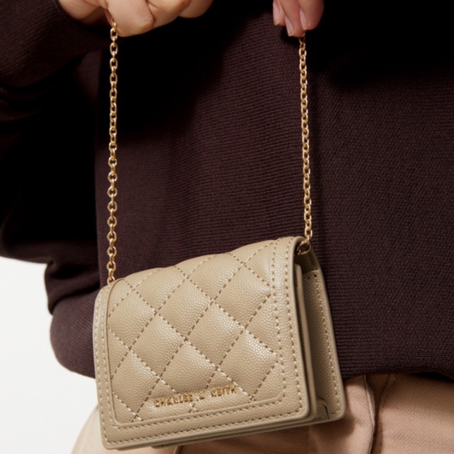 Ví Đựng Thẻ Đeo Chéo Đính Đá Phối Dây Xích Thời Trang Cho Nữ 50701179