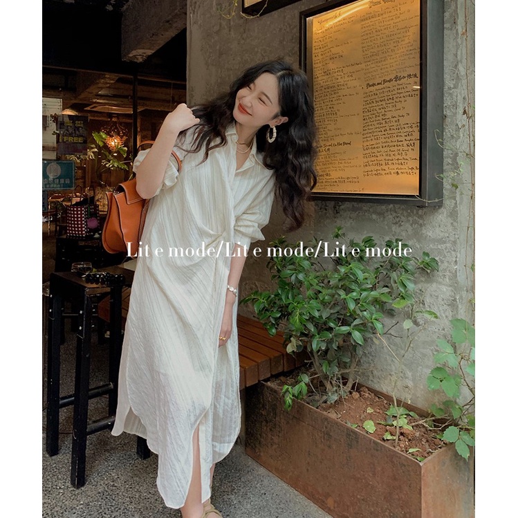 (SẴN) MYUNG - Đầm sơ mi sọc thiết kế - AUDREY DRESS