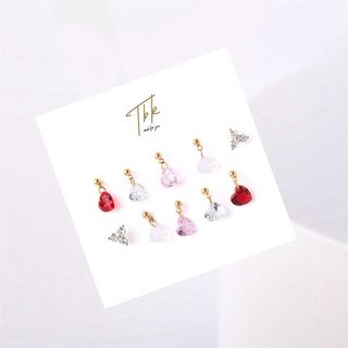 Set 3 Đôi Bông Tai Mạ Vàng 18k 149e