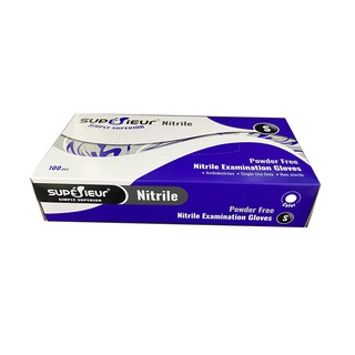 Hộp Găng Tay Cao Su Y Tế Cao Cấp Superieur Nitrile Không Bột - Màu Trắng (White) Hộp 100 Chiếc