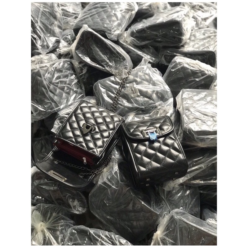 Túi Đeo Chéo Nữ ♥️ FREESHIP ♥️ Túi Đựng Điện Thoại Khóa Sập Trần Trám Hàn Quốc HQ115