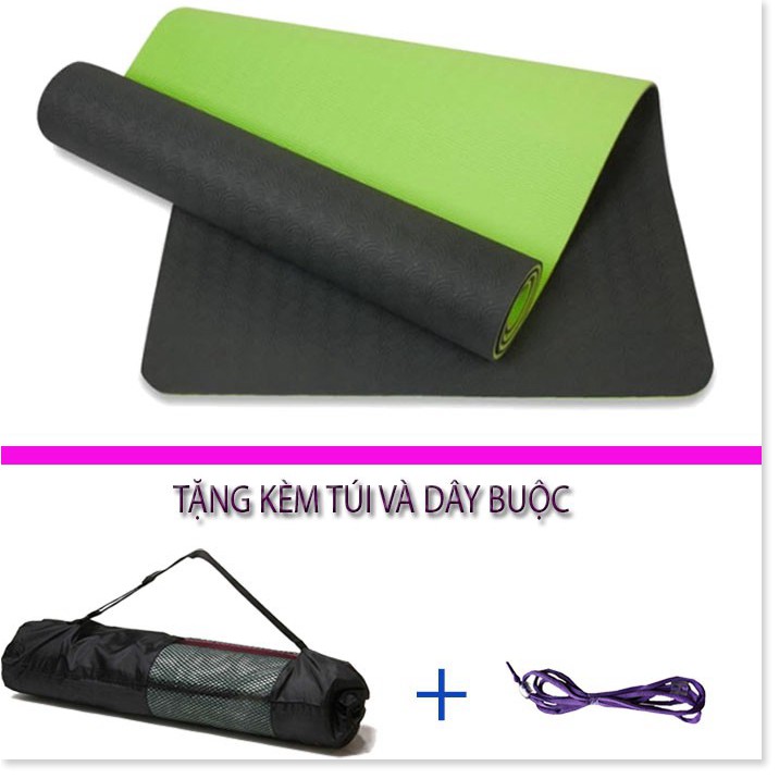 Thảm Tập Yoga, Gym Gobos 2 Lớp TPE 6mm - Chống Trơn Trượt