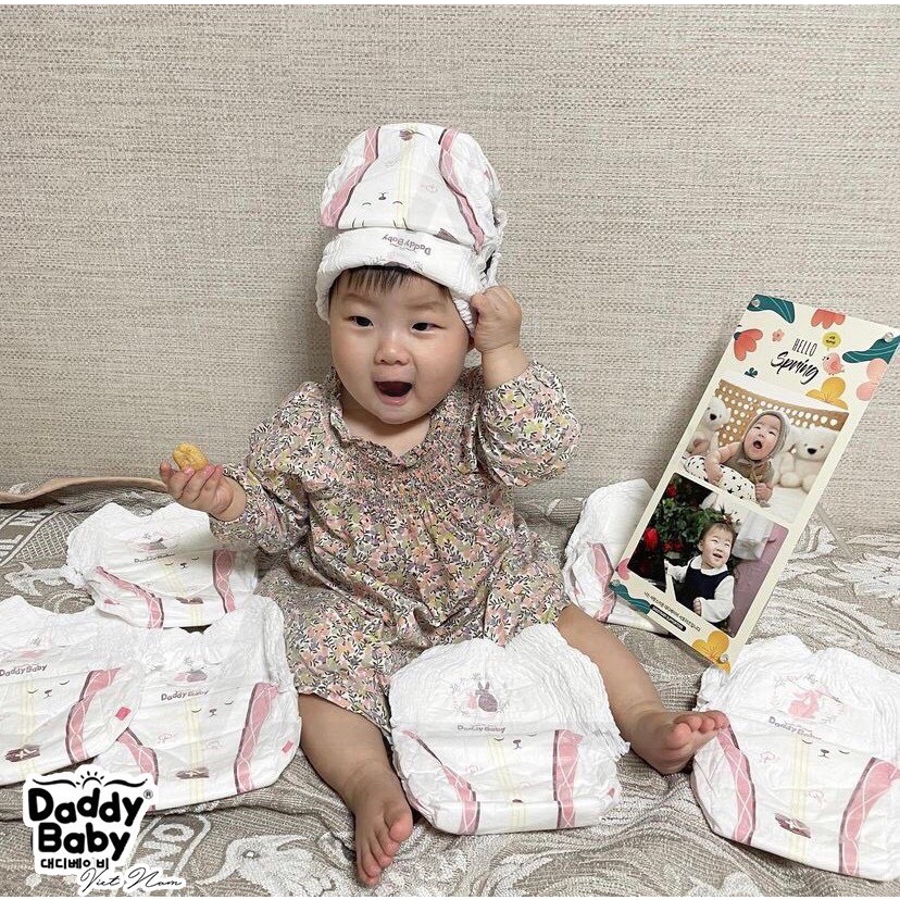 (Combo Mua 4 bịch tặng 1 điện thoại) Bỉm Dán/Quần DADDY BABY nội địa hàn đủ size (S28/M24/L20/XL18/LQ22/XLQ18/XXLQ17)