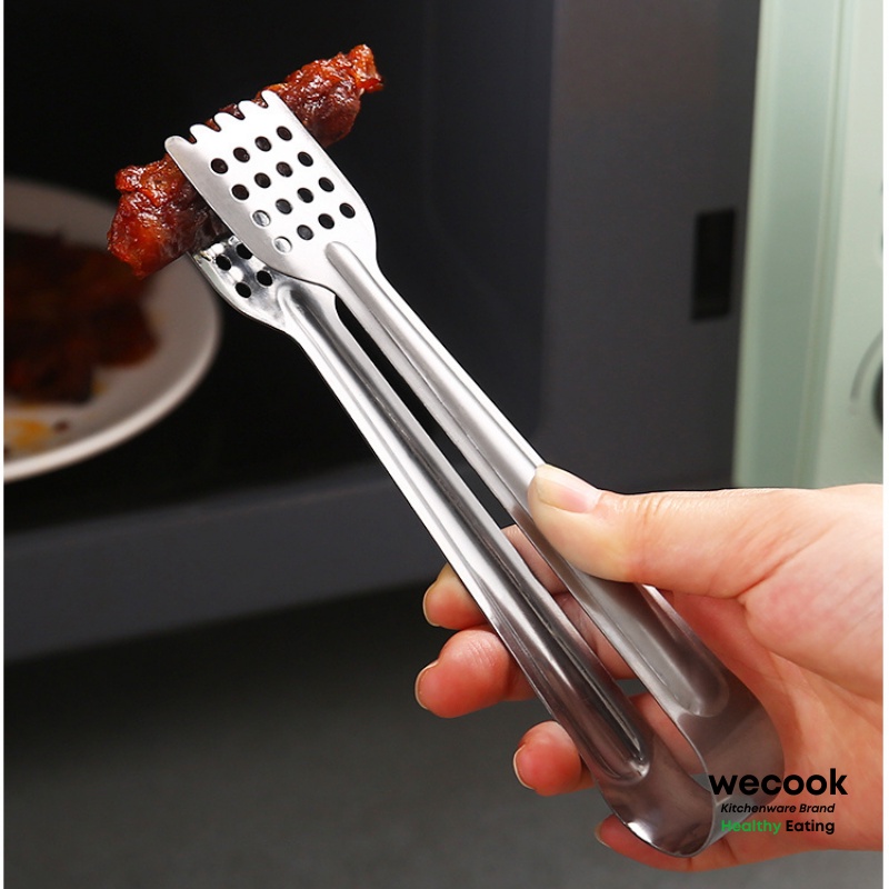 Kẹp inox gắp thức ăn, đá viên, salad cao cấp WECOOK - Đồ gắp thức ăn cán dài 3 size tiện dụng