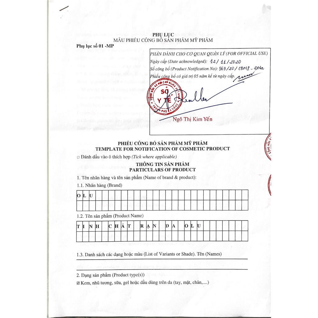 Tinh Chất Rạn Da Mỹ Phẩm Olu ( thương hiệu Việt Nam ) | BigBuy360 - bigbuy360.vn