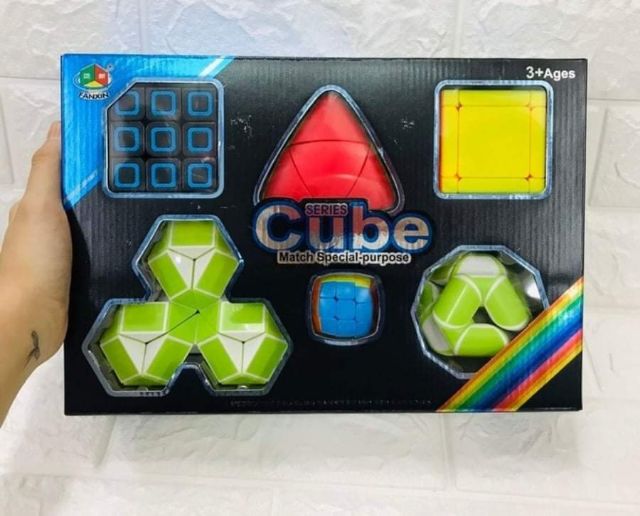 Hộp 6 loại rubik/ cube đồ chơi cho bé