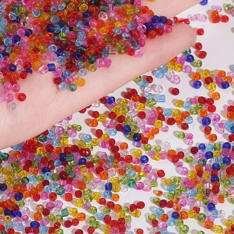 Hạt cườm trong suốt nhiều màu 3mm Trang trí Thủ công - Nguyên liệu Đính cườm handmade