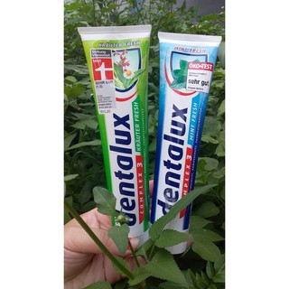Kem đánh răng Dentalux Bạc hà hoặc Trà xanh của Đức