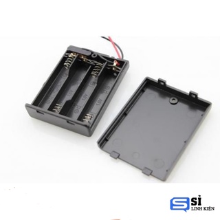 Hộp đế 4 pin AA có nắp và công tắc
