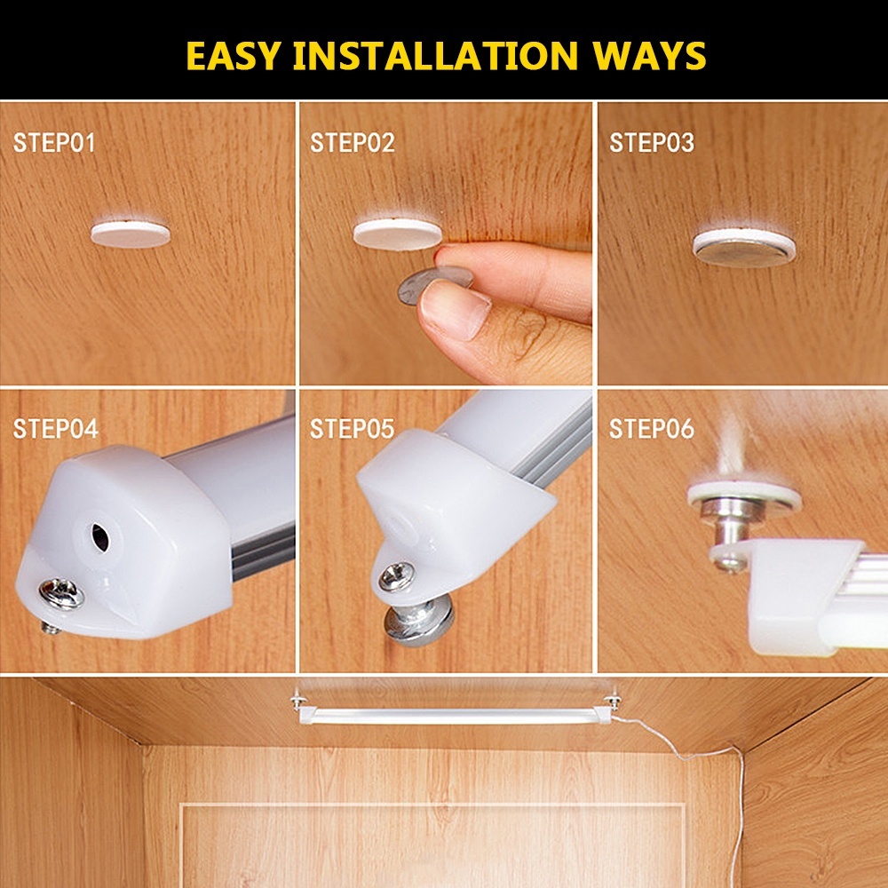 5V Under Cabinet Lights Closet Lights USB Rechargeable LED Night Lights for Closet Drawer Cupboard