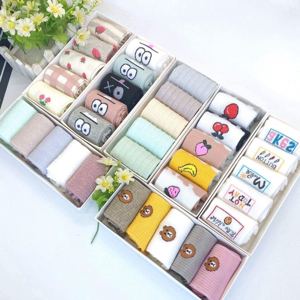 Tất Polyester bông mền đóng hộp (1 hộp/5đôi) 268