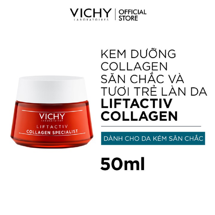 Kem dưỡng ngăn ngừa dấu hiệu lão hóa và làm săn chắc da Vichy Liftactiv Collagen Specialist 50ml