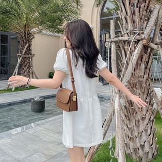 Đầm RINNA - Đầm babydoll cổ phối bèo
