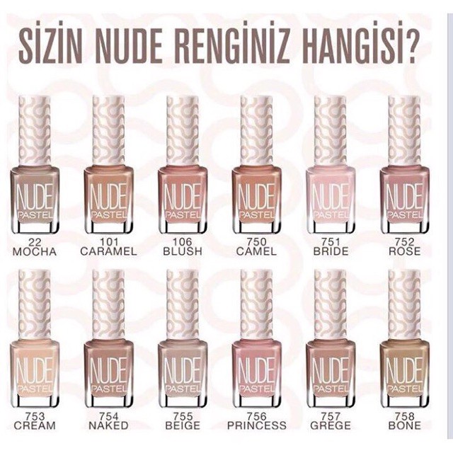 Sơn Móng Tay Pastel Nail Polish Nhiều Màu