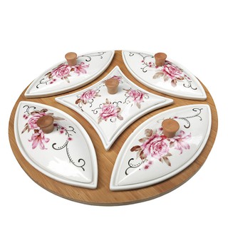 Khay mứt bánh kẹo bằng sứ cao cấp