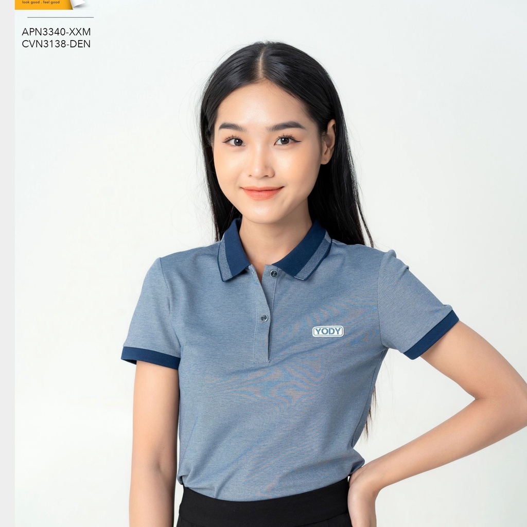 Áo Polo Nữ YODY vải cotton mắt chim thoáng mềm mịn APN3340 3 màu