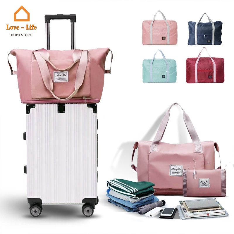 Túi Du Lịch Nylon Gấp Gọn Chống Thấm Nước Sức Chứa Lớn Mẫu Mới Dành Cho Nam Và Nữ
