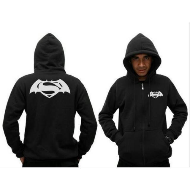 Áo Khoác Hoodie Có Khóa Kéo In Hình Batman Vs Superman Chất Lượng Cao