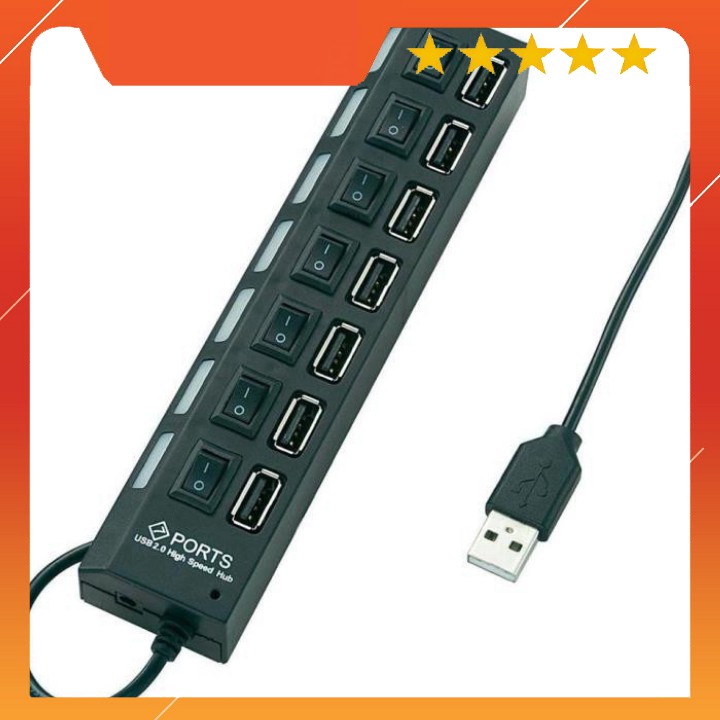 XẢ KHO - BÁN VỐN XẢ KHO -  Hub USB 7 Port Có Công Tắc BTC01 KJGHFUROT9578