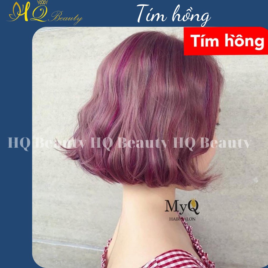 Nhuộm tóc màu TÍM HỒNG không cần tẩy siêu hót, tặng oxy