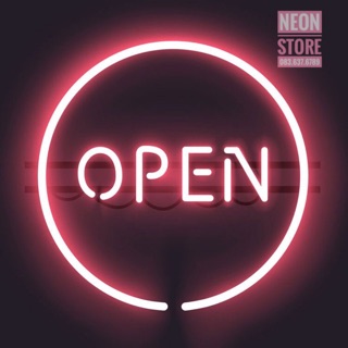 Đèn 𝐍𝐞𝐨𝐧 "Open Tròn" trang trí không gian ,đèn ngủ (TẶNG NGAY mạch điều khiển tích hợp)
