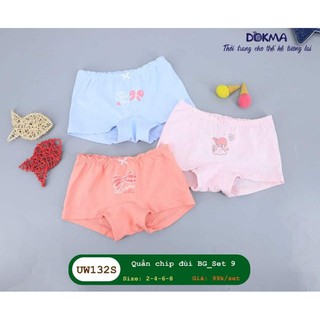 Sét 3 quần chip đùi cho bé gái hãng dokma