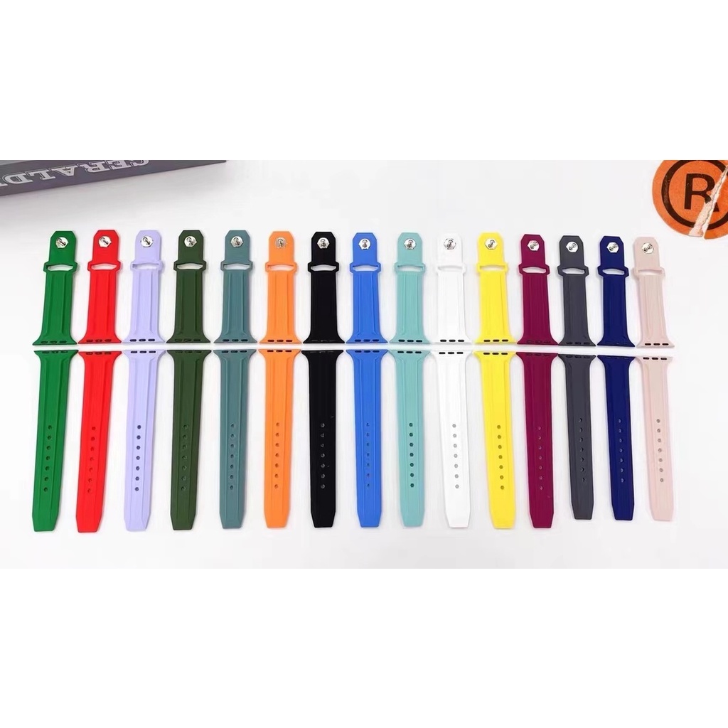 Dây Silicone Thay Thế Cho ĐồNg Hồ apple 44mm 40mm 45mm 41mm 38mm 42mm iwatch 3 4 5 se 6 7