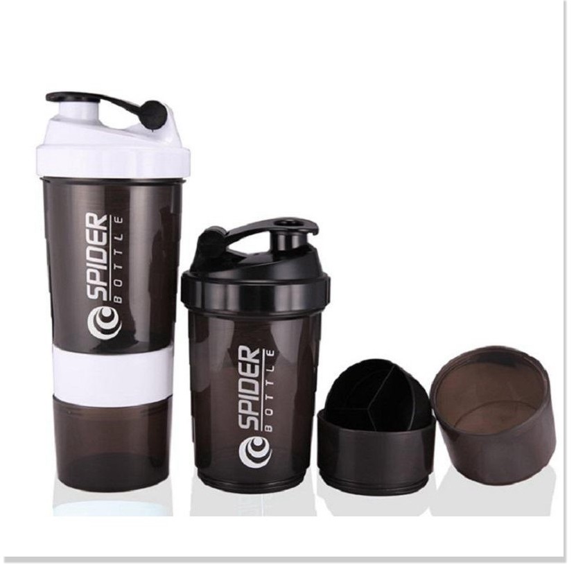 Bình nước  1 ĐỔI 1    Bình lắc Spider tập gym 3 ngăn tiện dụng 600ml có nhiều ngắn, thiết kế sang trọng,đẳng cấp. 78