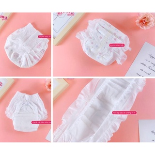 Bỉm tã dán/quần MOMO DIAMOND ORGANIC S64/ M60/L54/XL50/XXL48/XXXL46 tinh chất hoa anh đào