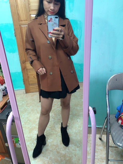 Áo dạ len ép