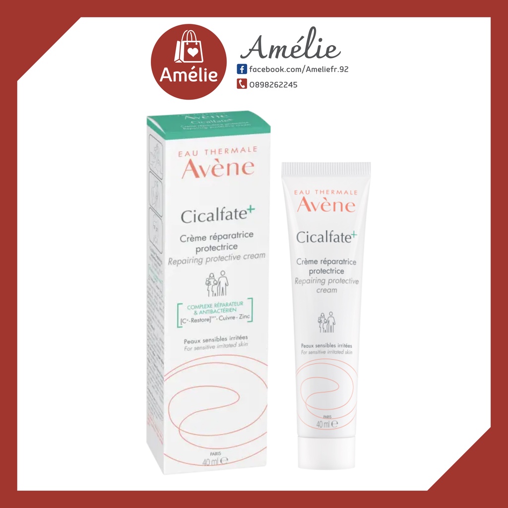 [BILL PHÁP] Kem dưỡng phục hồi, tái tạo da và liền sẹo Avene Cicalfate Repairing Protecting Cream