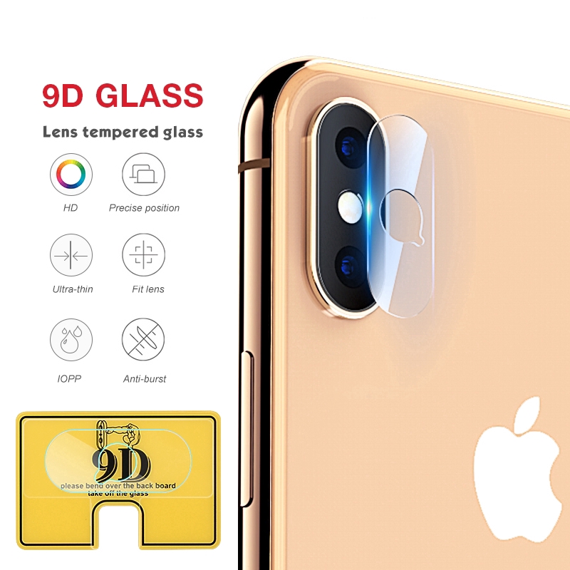 Kính cường lực bảo vệ camera sau điện thoại 9D cho IPHONE X XR XS MAX 7 8 PLUS