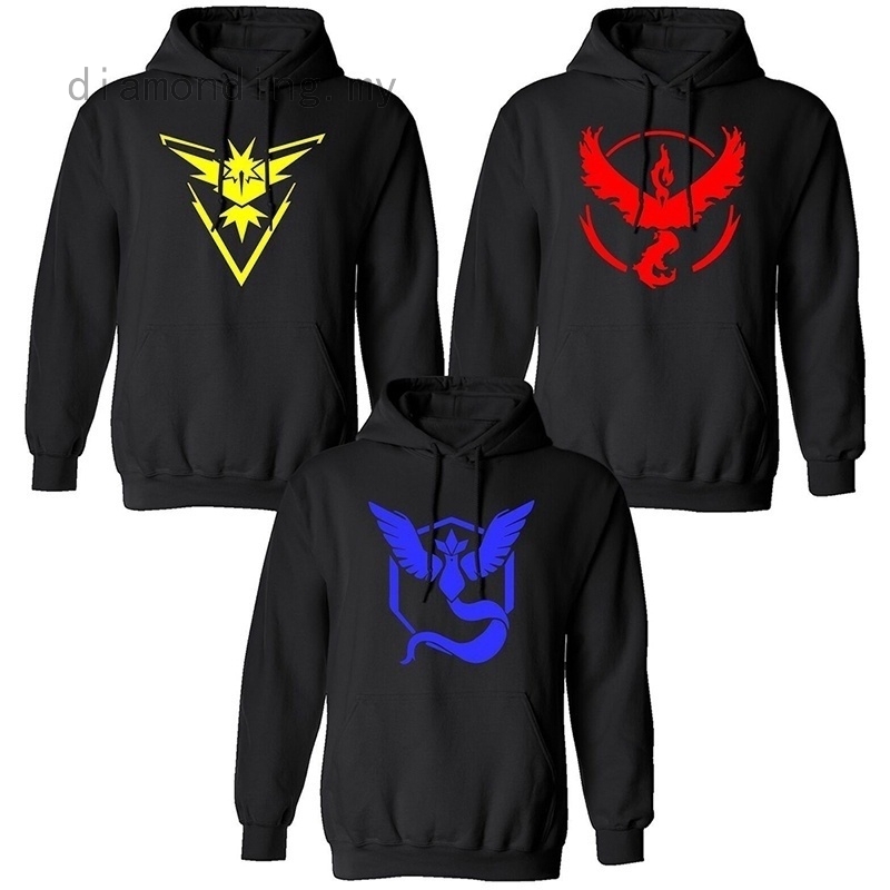 Áo Hoodie In Logo Team Valor Team Instinct Trong Pokemon Go