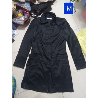 Khoác măng tô đen size m hàng si ms08