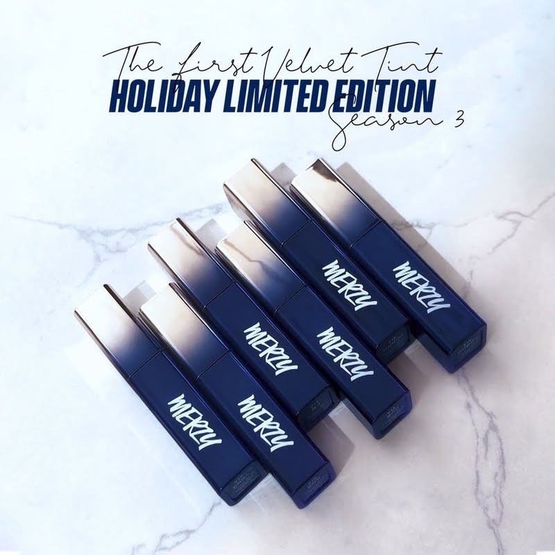 ( Vỏ Xanh Limited) Son Kem Lì Merzy Blue The First Velvet Tint Season 3 Classy Marvelous You Holiday Edition | Heritage
