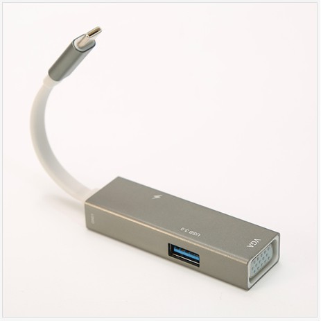 LE TOUCH USB 3.0 TYPE-C VGA Hub with Power Delivery 3IN1