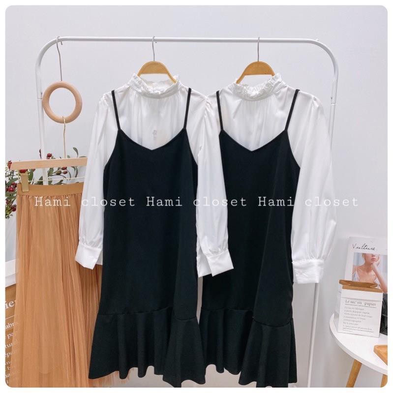 Váy yếm hai dây chân xoè đuôi cá hàng chất đẹp (váy rời ko kèm áo) Mã VY01 👗 *