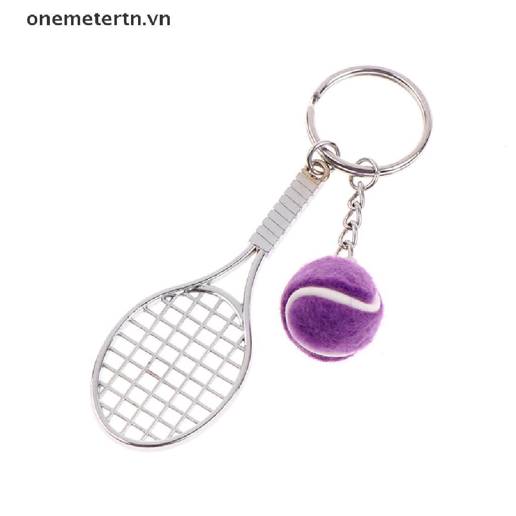 Onemetertn Móc Khóa Mini Hình Vợt Tennis 6 Màu Dễ Thương