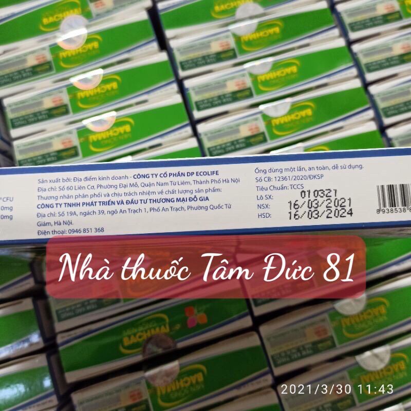 Men tiêu hóa Bạch Mai hộp 20 ống