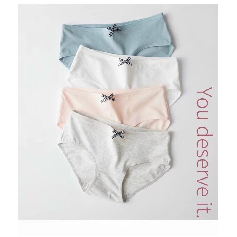Quần lót nữ,Quần lót cotton trơn co giãn nhẹ nhàng kiểu dáng dễ mặc