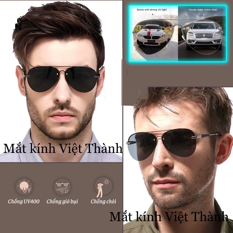 mắt Kính mát nam thời trang cao cập khoan phân cực kính không viền SIÊU XE MEC N2