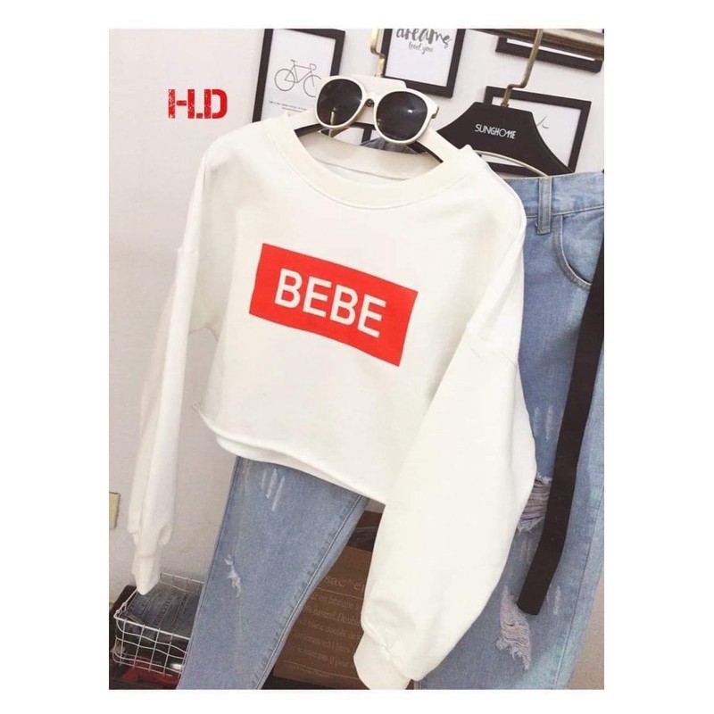 Áo croptop BEBE tay dài bo tay HĐ12