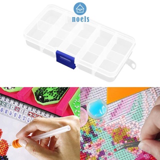 Hộp Nhựa Trong Suốt 10 Ngăn Đựng Kim Cương Tiện Dụng