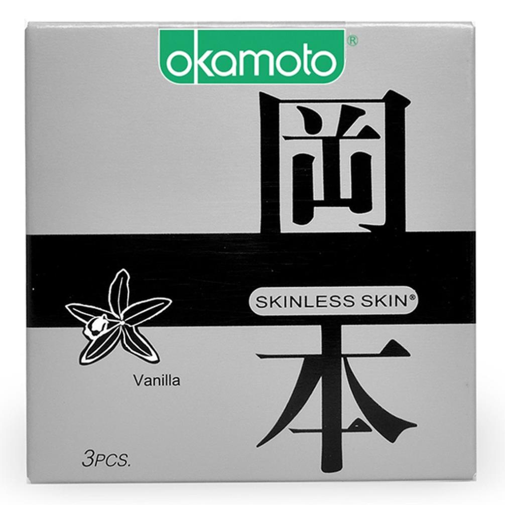 Bao Cao su Siêu mỏng Okamoto Skinless Skin hương Vanilla  XMARVEL