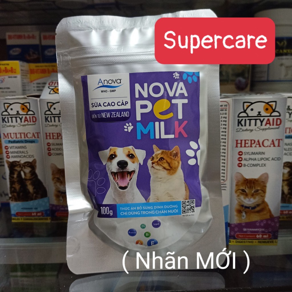 Sữa Bột Cao Cấp - Nova Pet Milk - Cho Chó Mèo Sơ Sinh