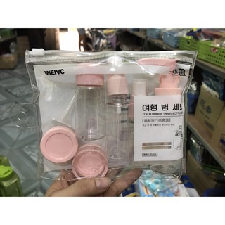 Bộ chiết mỹ phẩm 6 món mini Hàn Quốc.